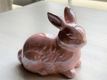 EASTERTIME (OR ANYTIME) BABY-PINK GLASS BUNNY RABBIT DECOR