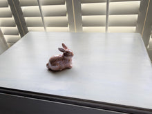 EASTERTIME (OR ANYTIME) BABY-PINK GLASS BUNNY RABBIT DECOR