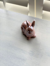 EASTERTIME (OR ANYTIME) BABY-PINK GLASS BUNNY RABBIT DECOR