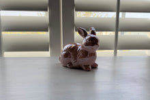 EASTERTIME (OR ANYTIME) BABY-PINK GLASS BUNNY RABBIT DECOR