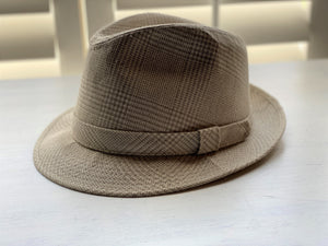 VINTAGE DORFMAN PACIFIC FEDORA--HEAVYWEIGHT AND BEAUTIFUL/SUBTLE PLAID PATTERN