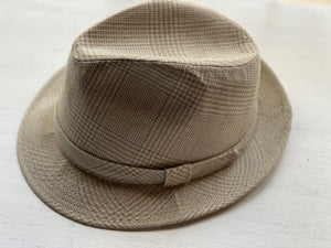 VINTAGE DORFMAN PACIFIC FEDORA--HEAVYWEIGHT AND BEAUTIFUL/SUBTLE PLAID PATTERN