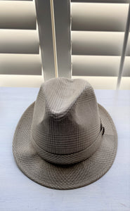 VINTAGE DORFMAN PACIFIC FEDORA--HEAVYWEIGHT AND BEAUTIFUL/SUBTLE PLAID PATTERN