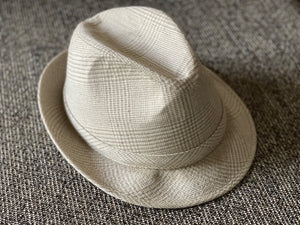 VINTAGE DORFMAN PACIFIC FEDORA--HEAVYWEIGHT AND BEAUTIFUL/SUBTLE PLAID PATTERN