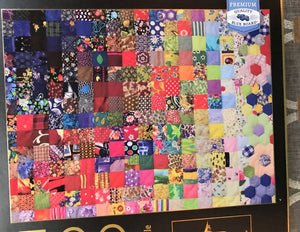 500-PIECE EVERY-COLOR PATCHWORK "FLAG" (LOOK CLOSELY) CRAFT-Y QUILT PUZZLE