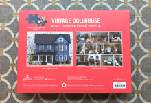 500-PIECE DOUBLE-SIDED, EXTRA-SPECIAL, TWO-SIDED PUZZLE WITH A VINTAGE DOLLHOUSE/ITS INTERIOR ROOMS (DOUBLE-THE-FUN)