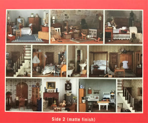 500-PIECE DOUBLE-SIDED, EXTRA-SPECIAL, TWO-SIDED PUZZLE WITH A VINTAGE DOLLHOUSE/ITS INTERIOR ROOMS (DOUBLE-THE-FUN)