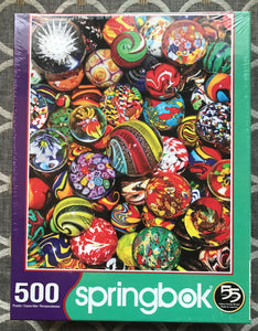 500-PIECE COLORFUL, FUN MARBLES AND MORE MARBLES RAINBOW-BRIGHT PUZZLE