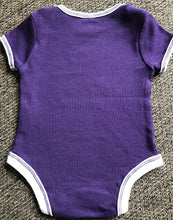 0-3 MONTHS PURPLE AND WHITE KANSAS STATE BABY BODYSUIT