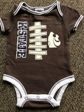 0-3 MONTHS BROWN FOOTBALL-DESIGN KANSAS STATE BABY BODYSUIT