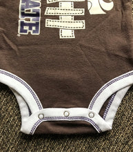 0-3 MONTHS BROWN FOOTBALL-DESIGN KANSAS STATE BABY BODYSUIT