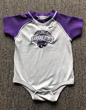 12-MONTH NIKE KANSAS STATE WILDCATS GRAY AND PURPLE BABY BODYSUIT