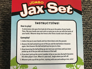 REMEMBER PLAYING JACKS? FUN JUMBO SET (INCLUDES 10 JACKS/2 BALLS)