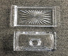 TWO-PIECE LEAD-CRYSTAL COVERED BUTTER DISH (BY GODINGER DUBLIN)