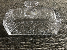 TWO-PIECE LEAD-CRYSTAL COVERED BUTTER DISH (BY GODINGER DUBLIN)