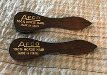 SET OF 2 VINTAGE AFCO SMALL DARK/LIGHTER SHOE BRUSHES (MADE IN ISRAEL)