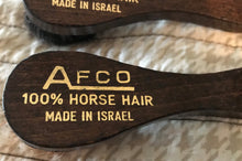 SET OF 2 VINTAGE AFCO SMALL DARK/LIGHTER SHOE BRUSHES (MADE IN ISRAEL)