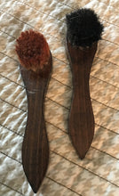 SET OF 2 VINTAGE AFCO SMALL DARK/LIGHTER SHOE BRUSHES (MADE IN ISRAEL)