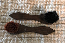 SET OF 2 VINTAGE AFCO SMALL DARK/LIGHTER SHOE BRUSHES (MADE IN ISRAEL)