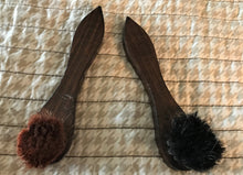 SET OF 2 VINTAGE AFCO SMALL DARK/LIGHTER SHOE BRUSHES (MADE IN ISRAEL)