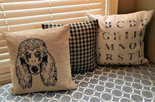 WHO LET THE DOG IN? CHARMING, FUN POODLE THROW PILLOW