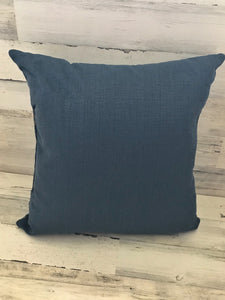 TOP-QUALITY,  B I G  BRUSHED-DENIM, BASKET-WEAVE THROW PILLOW (20" X 20")