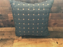 TOP-QUALITY,  B I G  BRUSHED-DENIM, BASKET-WEAVE THROW PILLOW (20" X 20")