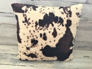 EXTRA-PLUSHY COWHIDE-PRINT THROW PILLOW