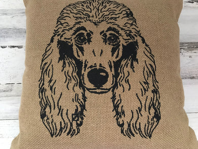 WHO LET THE DOG IN? CHARMING, FUN POODLE THROW PILLOW