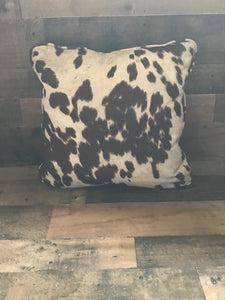 MOO-VELOUS, HIGH-STYLE, COWHIDE-PRINT THROW PILLOW