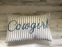 FOR YOUR FAVORITE COWGIRL! A-DOR-A-BLE "COWGIRL" LUMBAR-STYLE THROW PILLOW