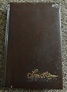 "FLINT" BY LOUIS L'AMOUR (1981 LEATHERETTE HARDCOVER VINTAGE BOOK/EMBOSSED-GOLD AUTOGRAPH EDITION)