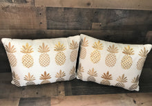 BLING-Y AND EMBROIDERED GOLD-PINEAPPLE LUMBAR THROW PILLOW