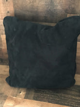 BLACK, SMALLER, SUEDE LEATHER EXTRA-SOFT VINTAGE THROW PILLOWS