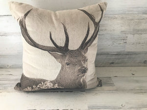 BIG-BUCK CHRISTMAS-TIME (OR ANYTIME) RUSTIC THROW PILLOW