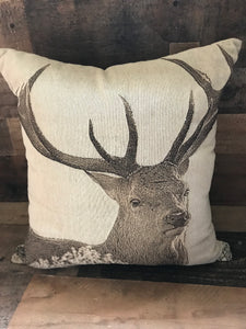 BIG-BUCK CHRISTMAS-TIME (OR ANYTIME) RUSTIC THROW PILLOW