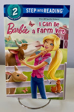 NEW "I CAN BE A FARM VET" CHILDREN'S PAPERBACK SPARKLY BARBIE BOOK/LEVEL 2 LEARNING TO READ BOOK WITH 30 STICKERS