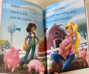 NEW "I CAN BE A FARM VET" CHILDREN'S PAPERBACK SPARKLY BARBIE BOOK/LEVEL 2 LEARNING TO READ BOOK WITH 30 STICKERS