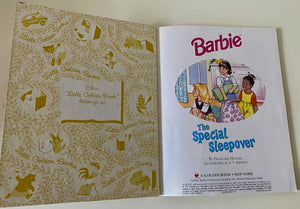 "BARBIE/THE SPECIAL SLEEPOVER" VINTAGE LITTLE GOLDEN BOOK (A FIRST EDITION AND MADE IN THE USA!)