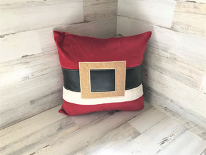 HIGH-QUALITY DESIGNER RETRO-SANTA SUIT THROW PILLOW (SO PRETTY! SO FUN!)