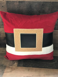 HIGH-QUALITY DESIGNER RETRO-SANTA SUIT THROW PILLOW (SO PRETTY! SO FUN!)