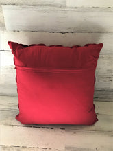 BEYOND-BEAUTIFUL! RED POINSETTIA-PETAL THROW PILLOW (DESIGNER ITEM)