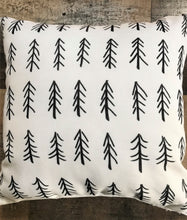 DESIGNER BLACK/WHITE, SIMPLE, BEAUTIFUL PINE TREE THROW PILLOW