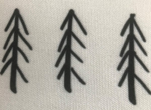 DESIGNER BLACK/WHITE, SIMPLE, BEAUTIFUL PINE TREE THROW PILLOW