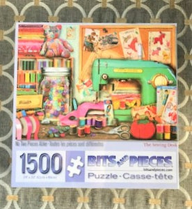 1,500-PIECE AND 500-PIECE CRAFTY SEWING ROOM PUZZLE