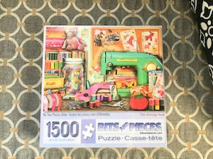 1,500-PIECE AND 500-PIECE CRAFTY SEWING ROOM PUZZLE