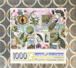 1,000-PIECE ARTSY PEACOCK VINTAGE ARTWORK PUZZLE