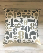 NUMBERS AND MORE NUMBERS! CAMO-TONED, FUN, OVER-SIZED THROW PILLOW