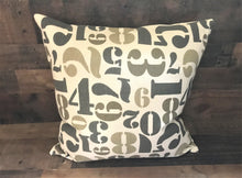 NUMBERS AND MORE NUMBERS! CAMO-TONED, FUN, OVER-SIZED THROW PILLOW