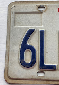 VINTAGE LICENSE PLATE:  TEXAS DISABLED-DRIVER PLATE (RED, CREAM, AND BLUE/HEAVYWEIGHT)